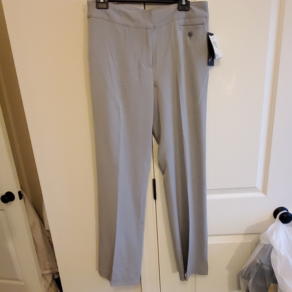 nwt womens sz 8 atelier luxe gray pants stretch